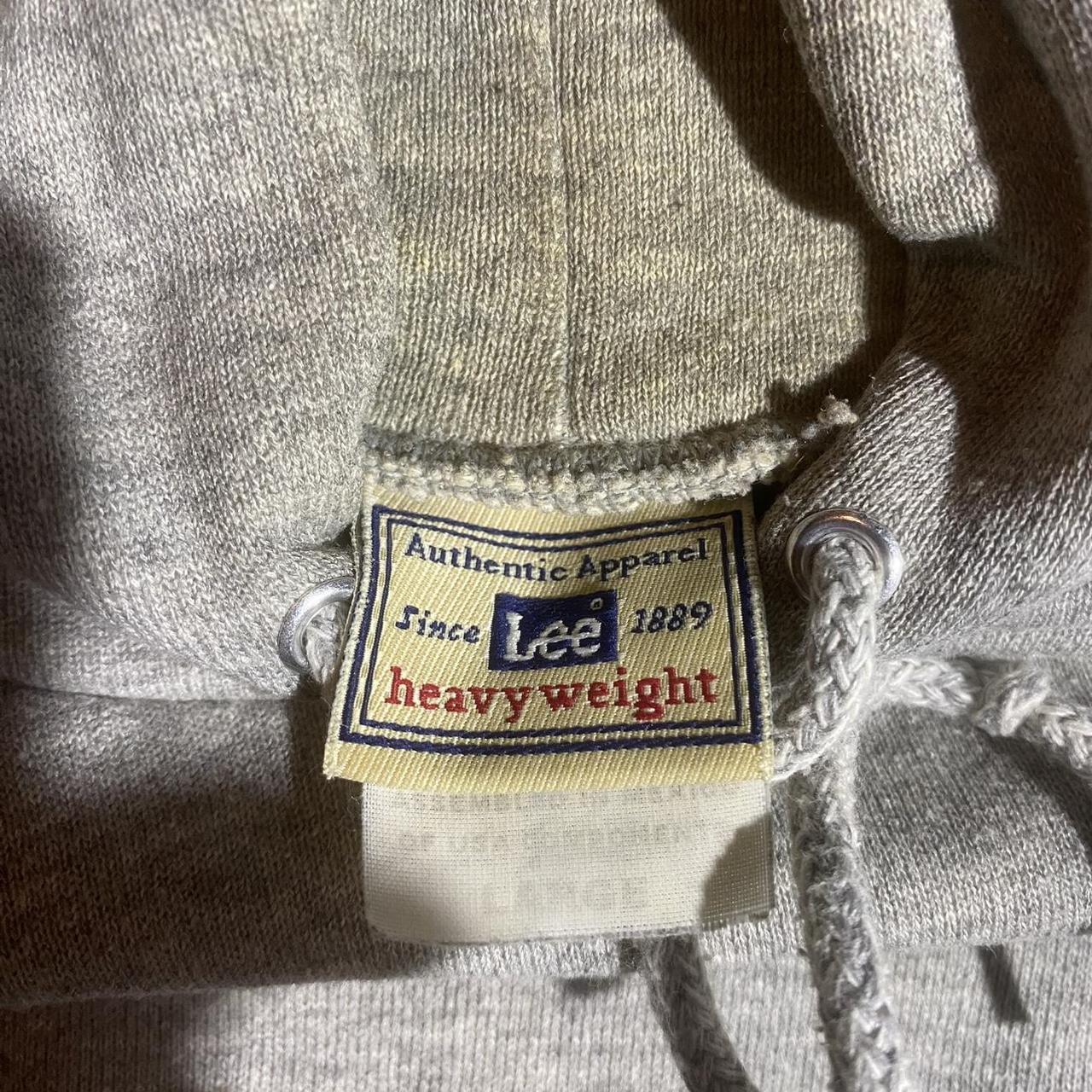 lee grey hoodie size L tag is just faded good condition - Depop