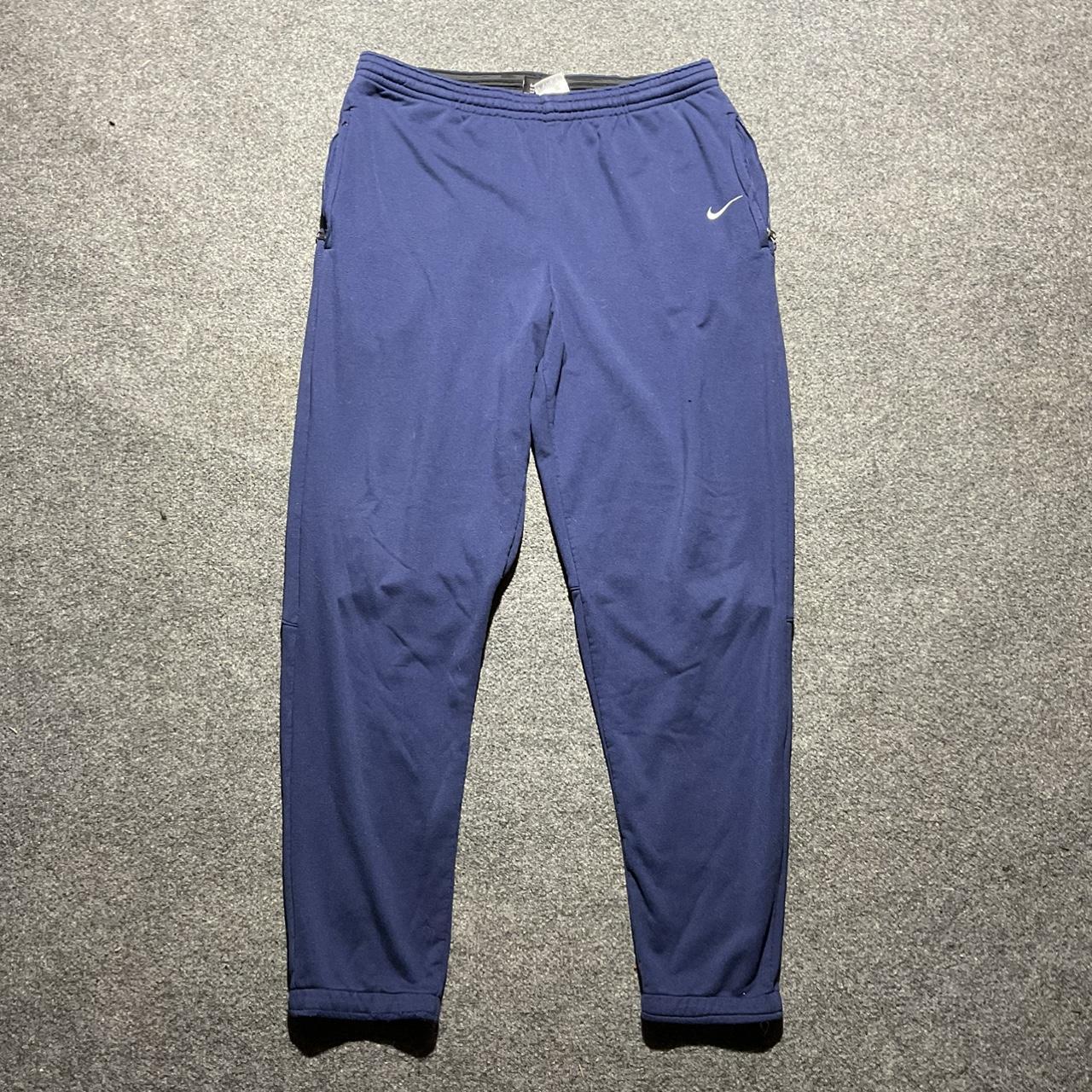 Navy blue Nike sweatpants Size L - Depop