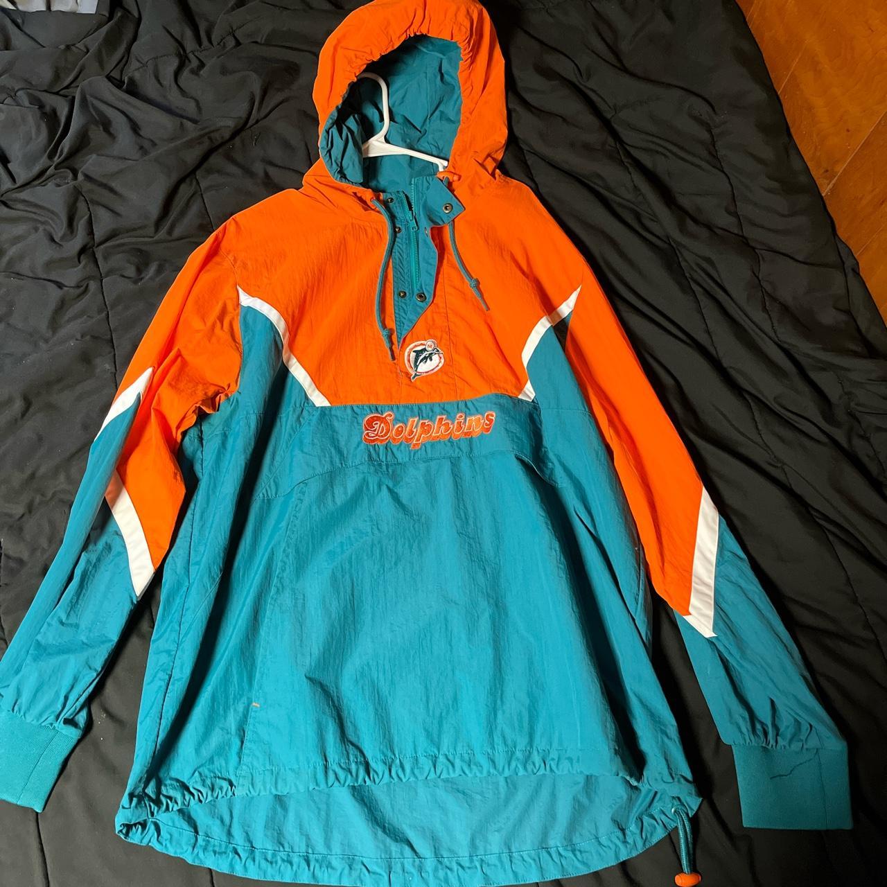 Arched Retro Lined Windbreaker Miami Dolphins - Shop Mitchell & Ness  Outerwear and Jackets Mitchell & Ness Nostalgia Co.