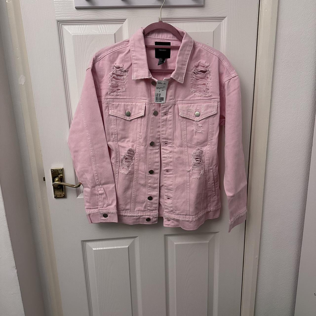 Pink jean sale jacket forever 21