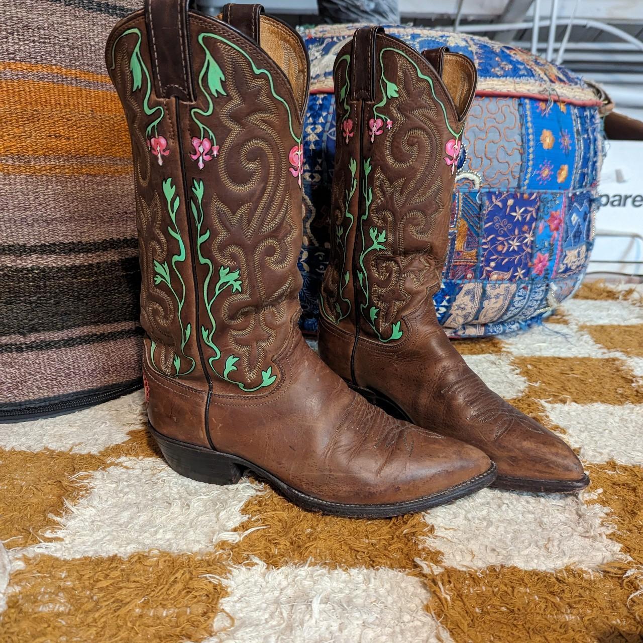 Hand Painted Cowgirl Boots I painted some art Depop