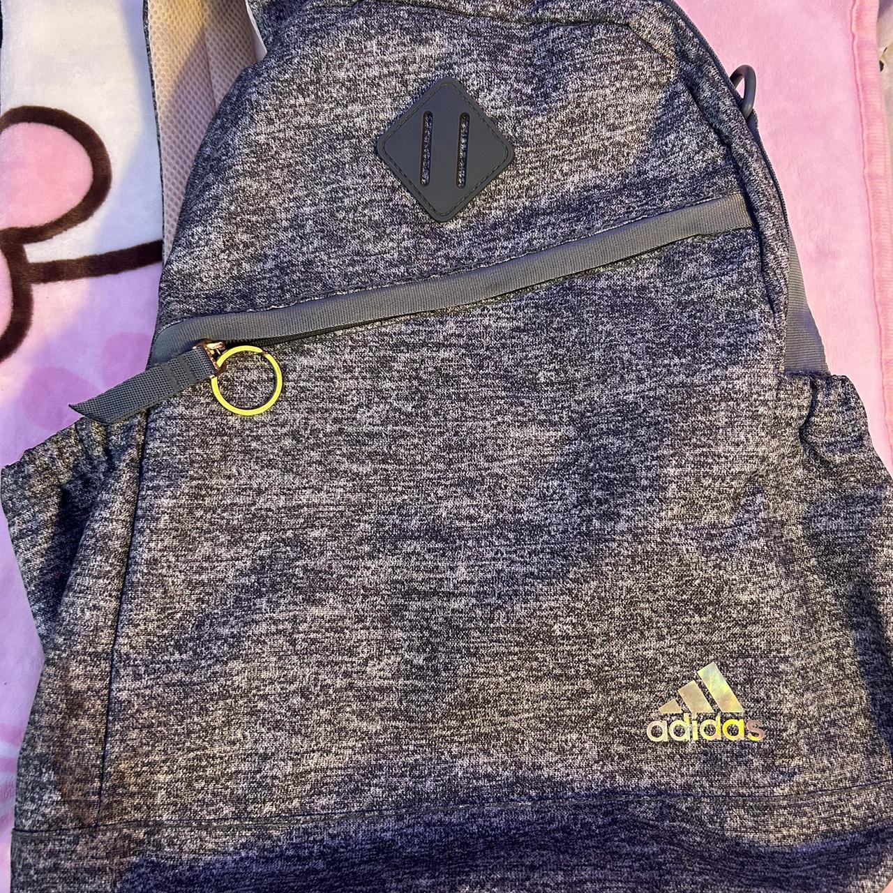 Gray shops and pink adidas backpack