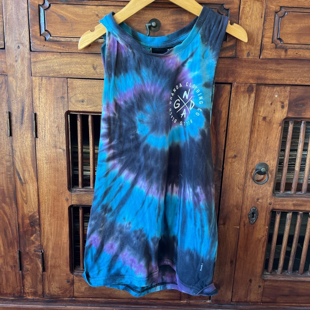 Ghanda size 9-10 tie dye top - Depop