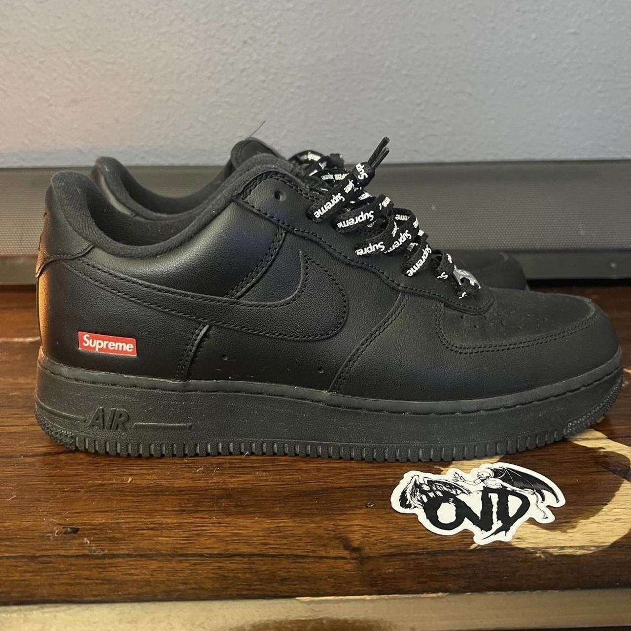 Supreme®/Nike® Air Force 1 Low 2023 - Black - 9.5 US - Depop