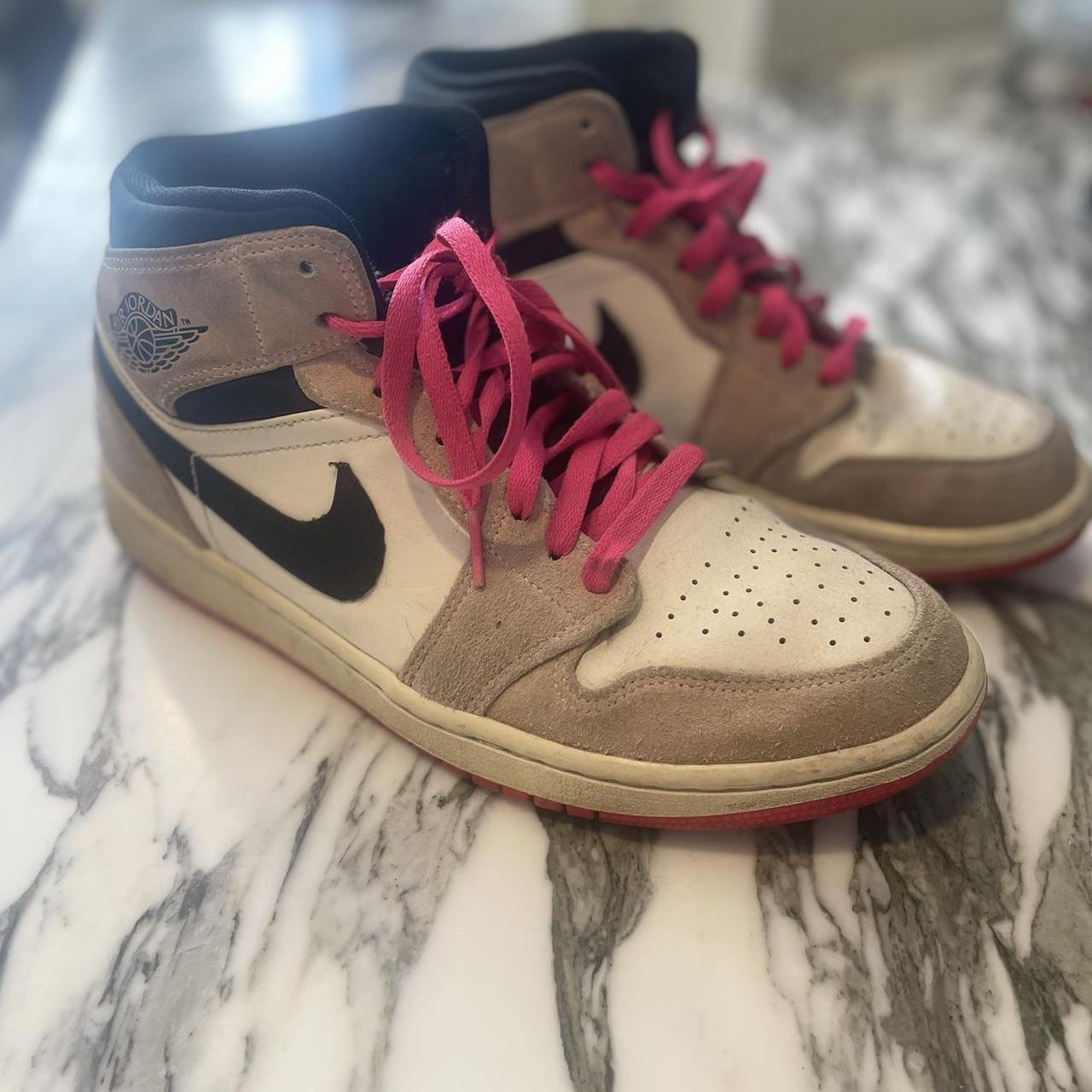 pink lace jordans