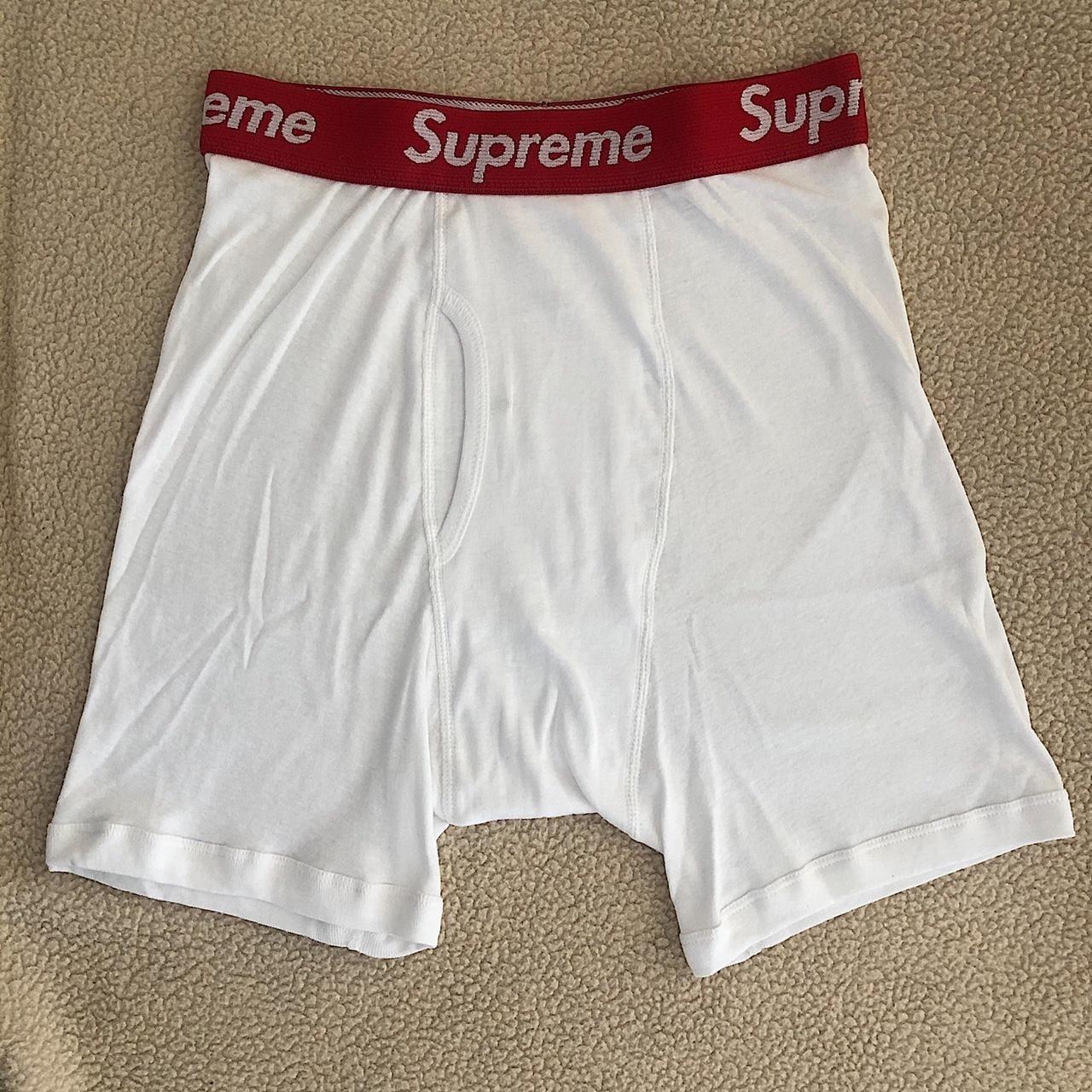 Supreme Hanes Boxer Briefs Size :M New Condition 5... - Depop