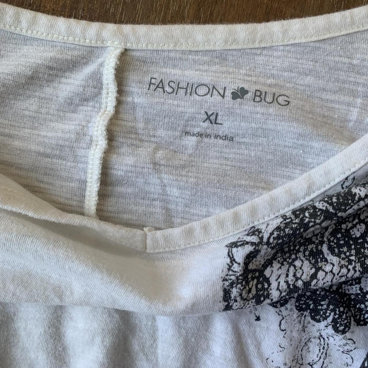 White baseball style shirt, XL Pit to Pit... Depop