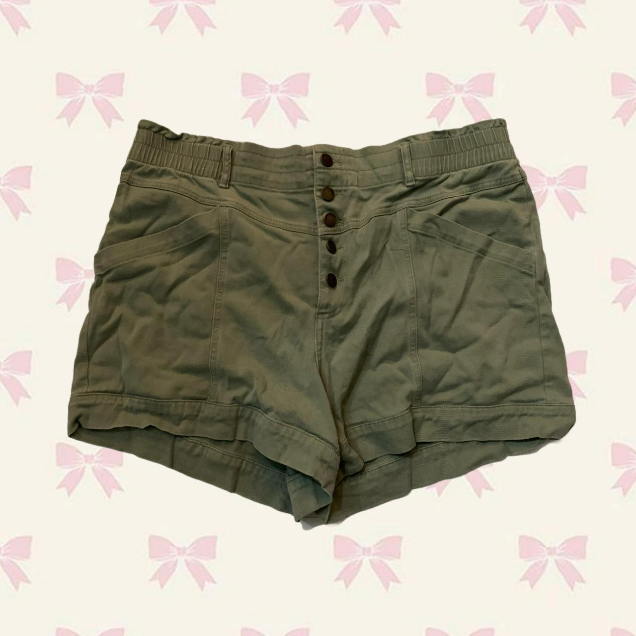 Knox Rose Army Green Shorts, do wrinkle easily as... - Depop