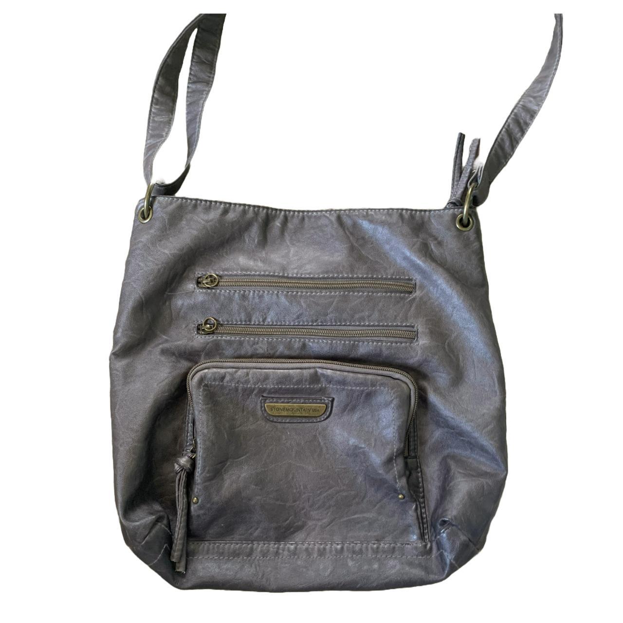 Stone Gray bag, straps are adjustable. 4 pockets on... Depop