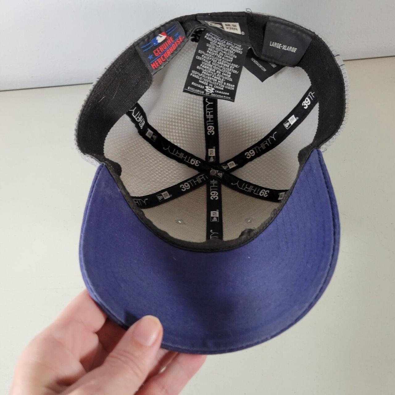 LA Dodgers New Era 39Thirty Fitted Cap - Gray and... - Depop