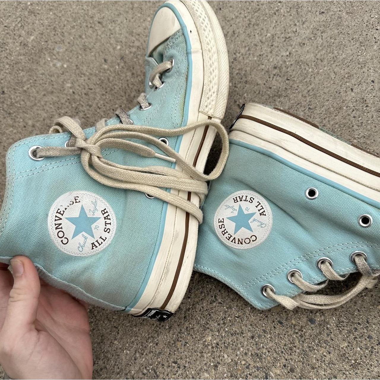 Women's Blue and Brown Trainers Depop