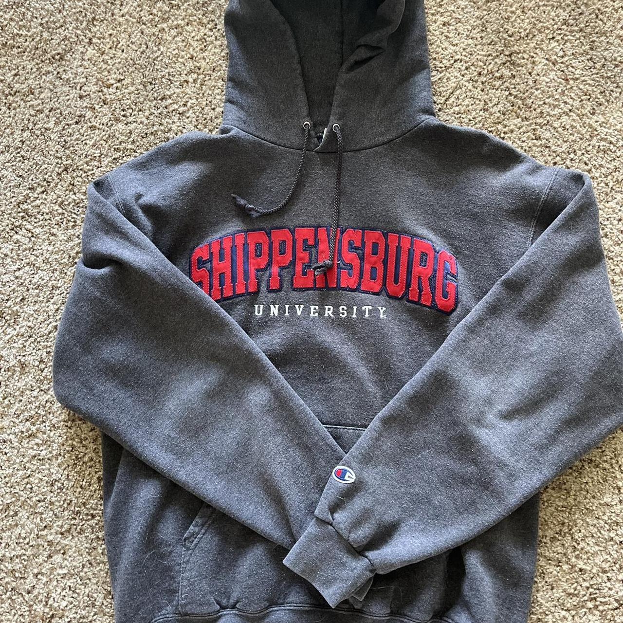 dark grey shippensburg sweatshirt size medium worn... - Depop