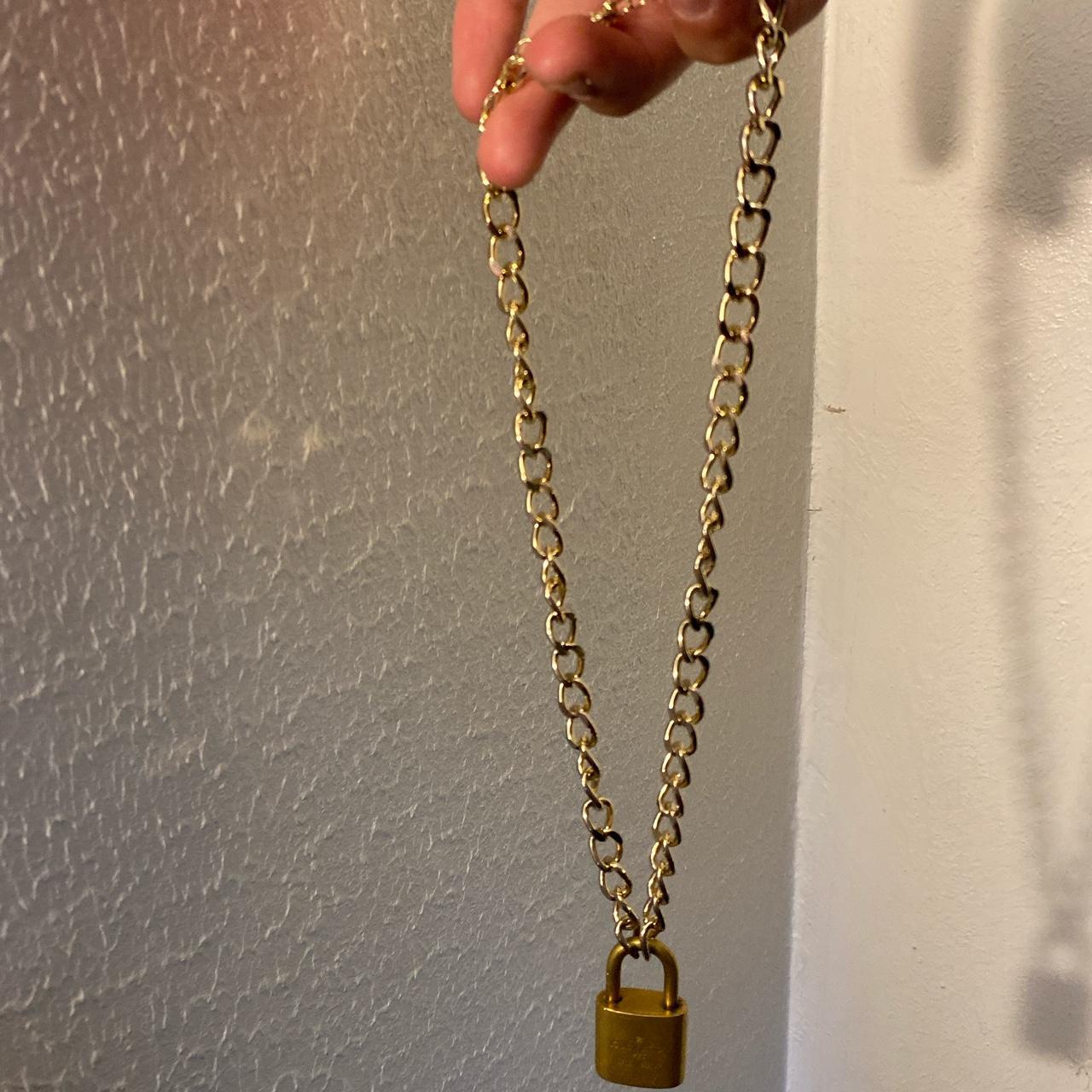 On HOLD - Authentic Louis Vuitton Lock necklace - Depop