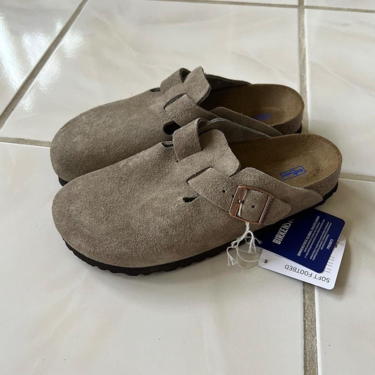birkenstock boston clog taupe