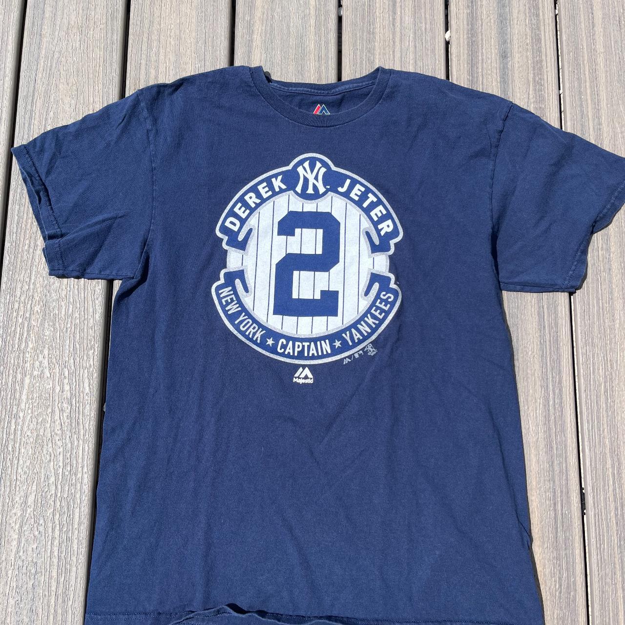 Derek Jeter New York Yankees Captain T-shirt Mens... - Depop