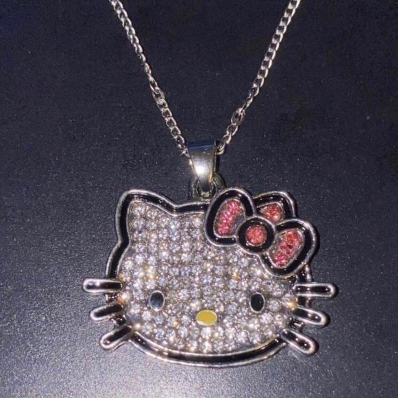 Hello Kitty Necklace 20 Inches heavy Cubic Zirconia... - Depop