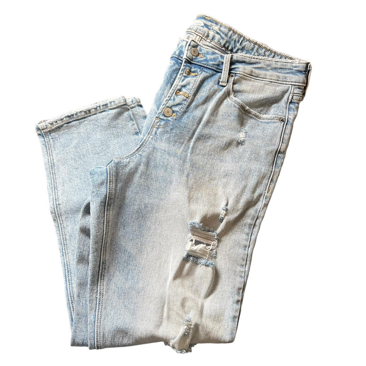 Depop Old Navy White Distressed Jeans Old Navy Power Slim Straight
