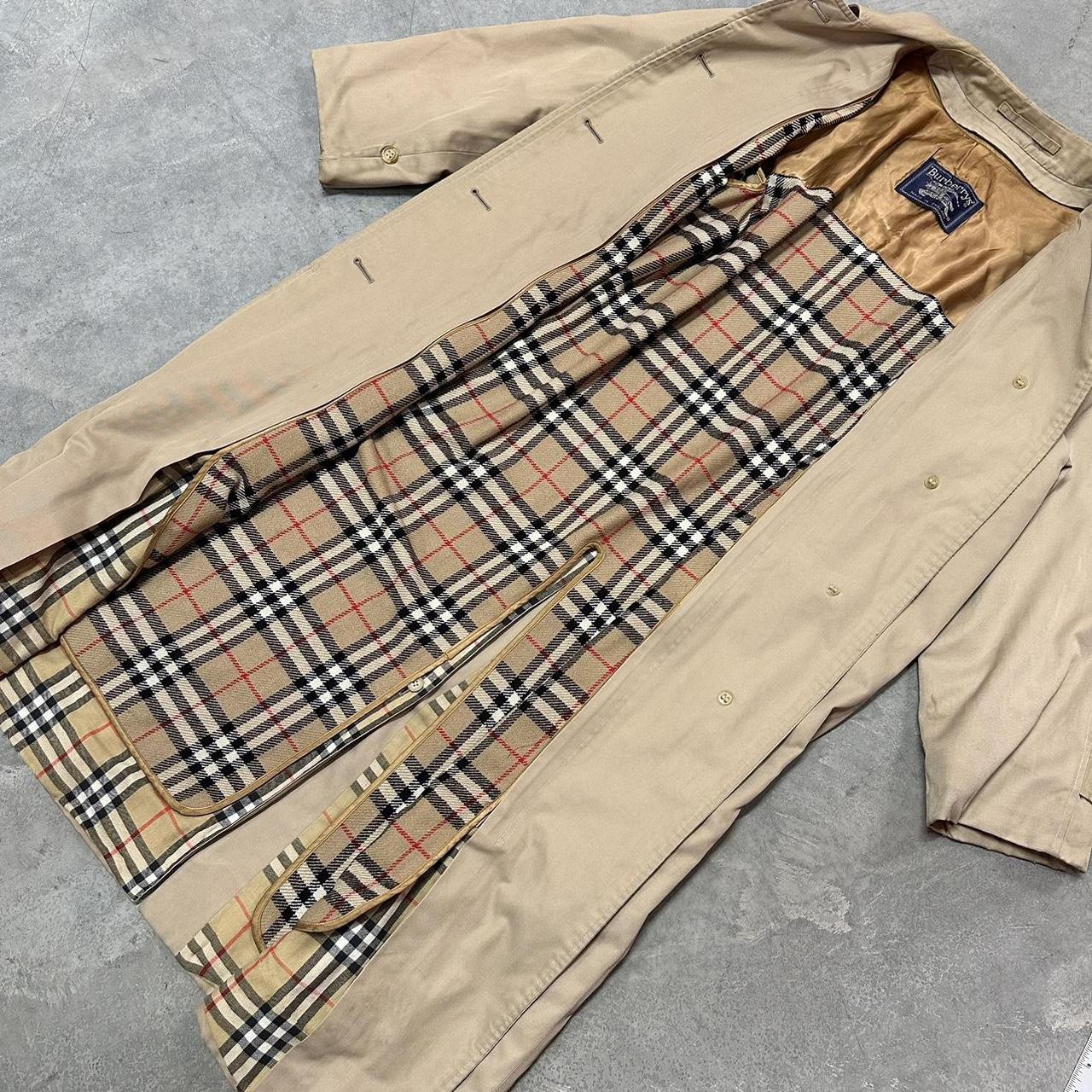 vintage 1980s burberry trench coat 22x43,... - Depop