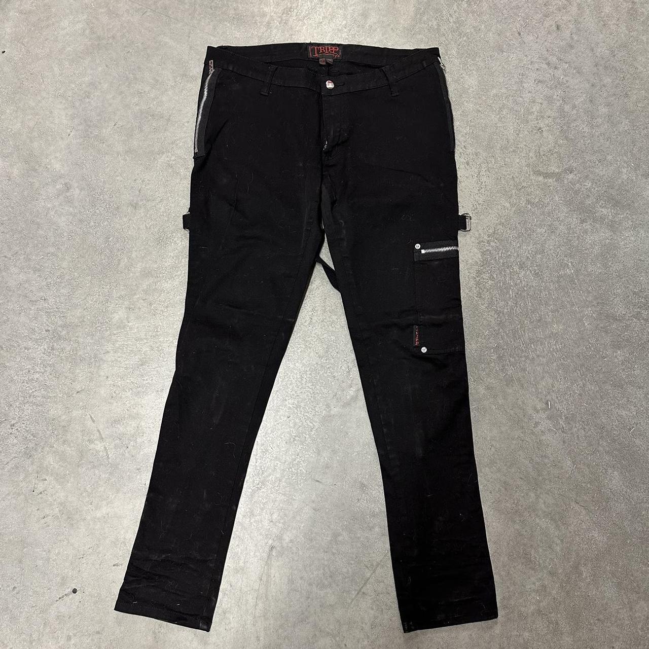 tripp straight leg bondage pants measurements in - Depop