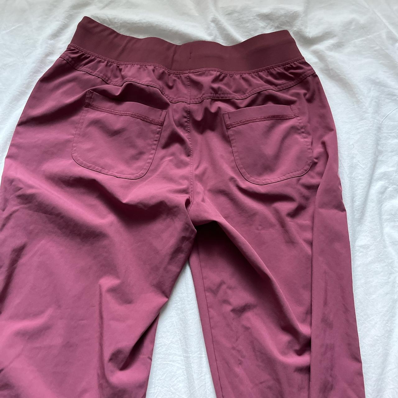 crz yoga women's maroon joggers workout pants - Depop