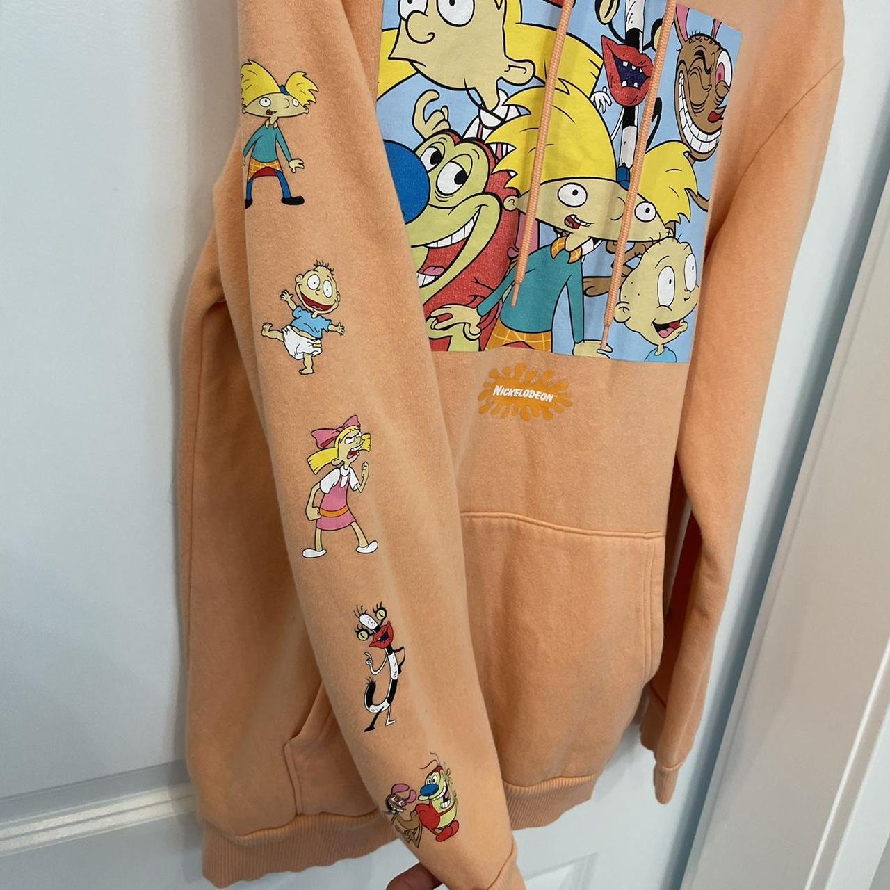 NICKELODEON 90s Characters Hoodie Sweatshirt Size. Depop