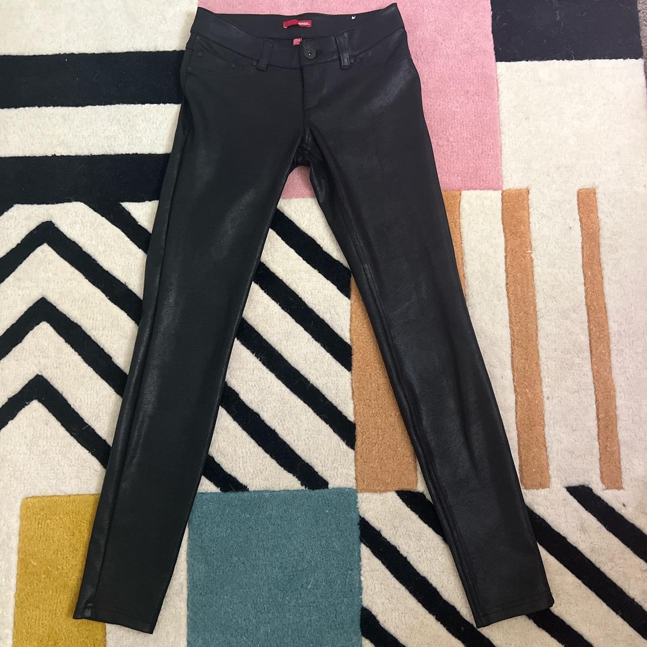 Bongo black leather effect stretch skinny jeans #y2k... - Depop