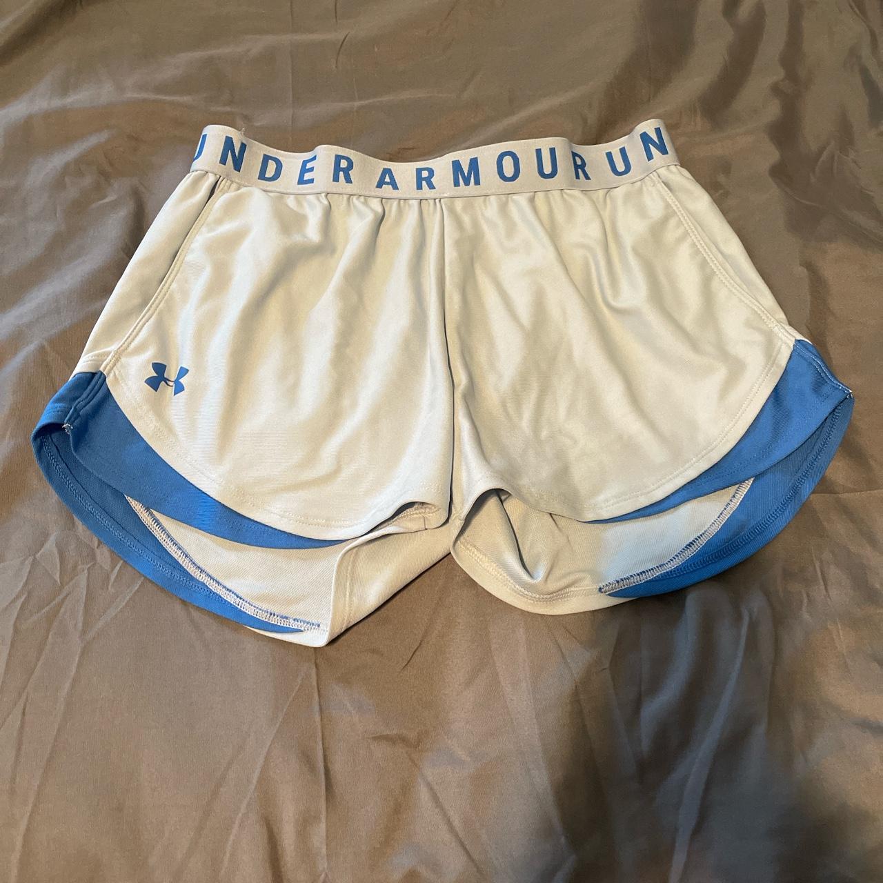 Blue Under Armour Shorts Size medium Worn once but... - Depop