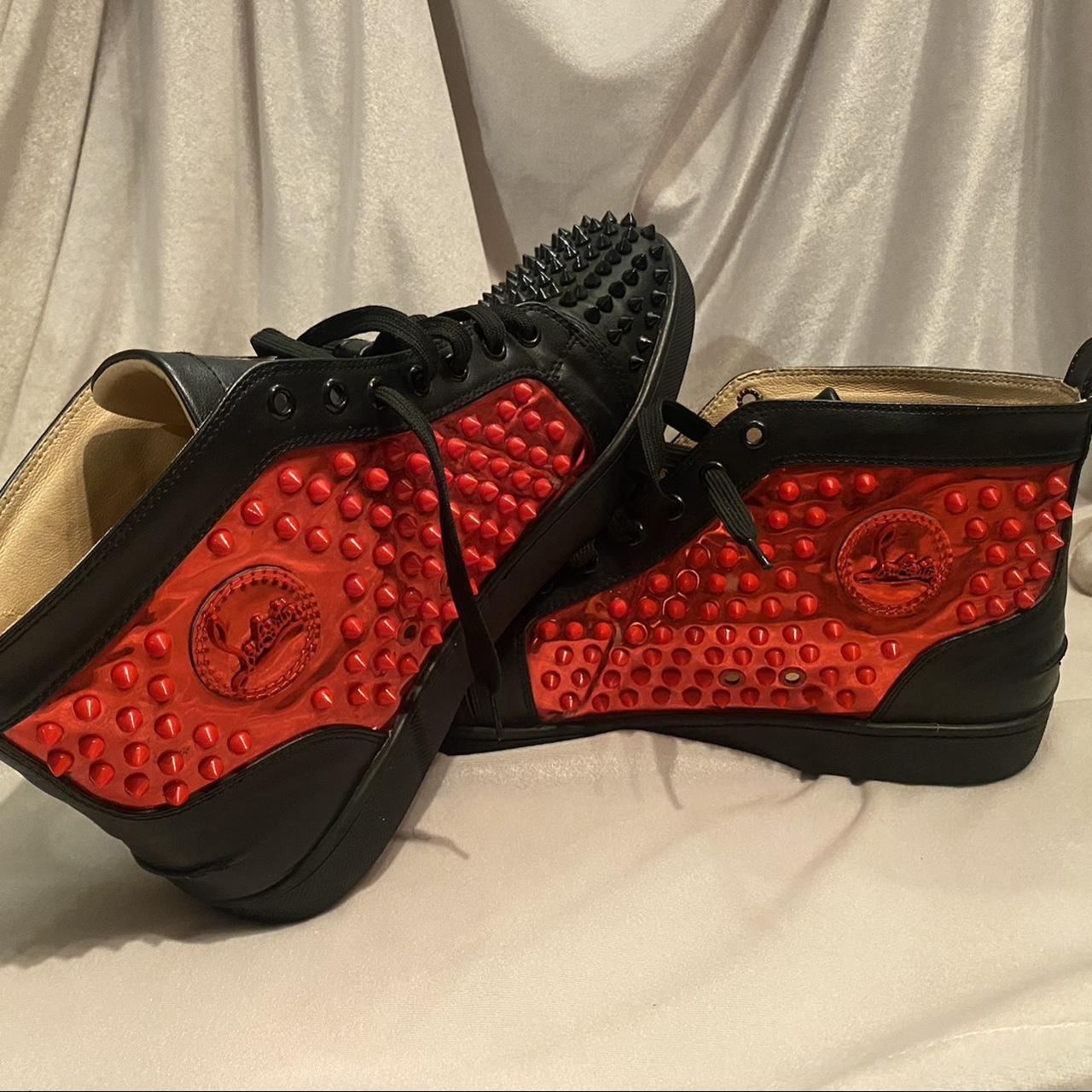 Christian Louboutin Rollerboy Flat Jacquard Logo - Depop