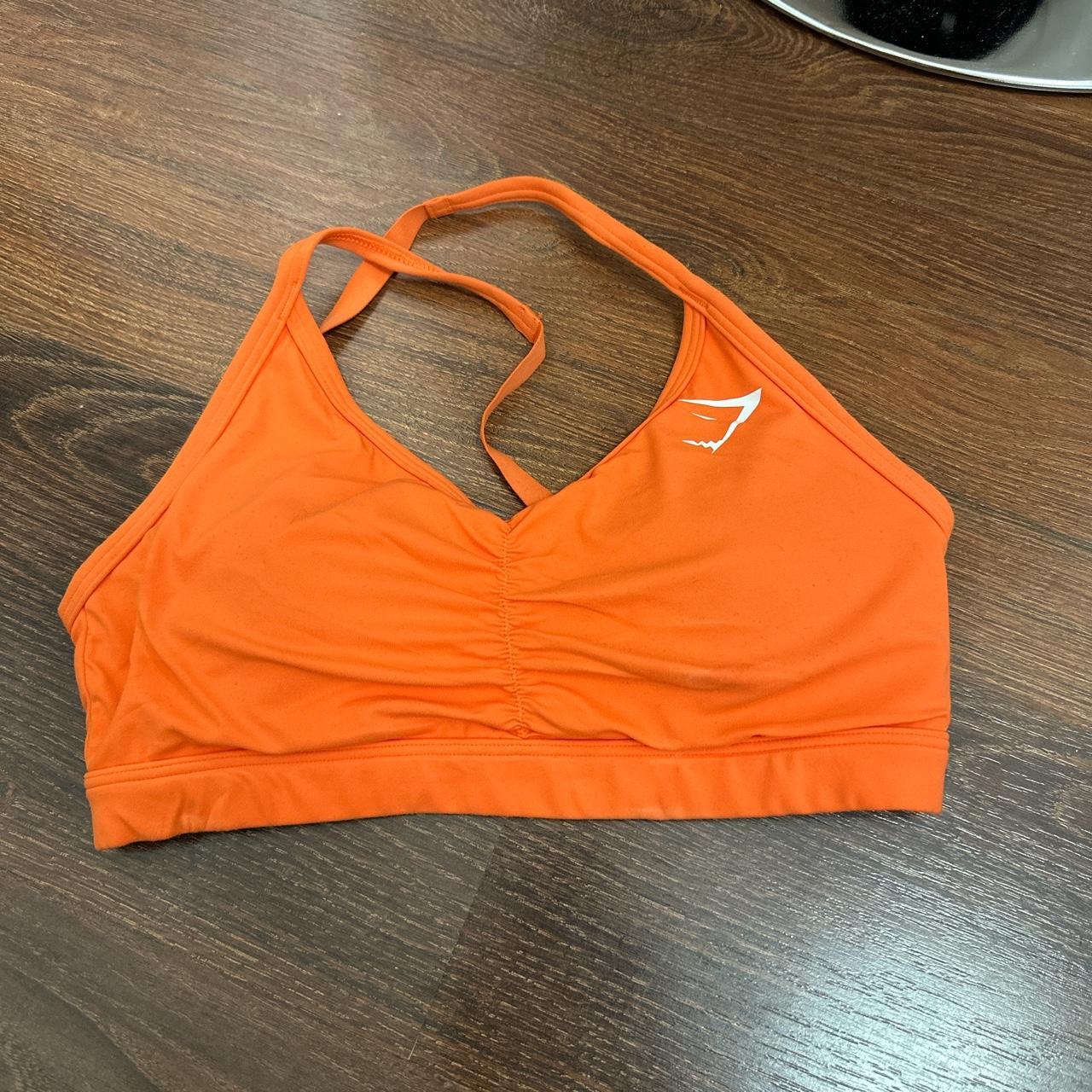 gymshark ruched sports bra size Small used twice! Depop