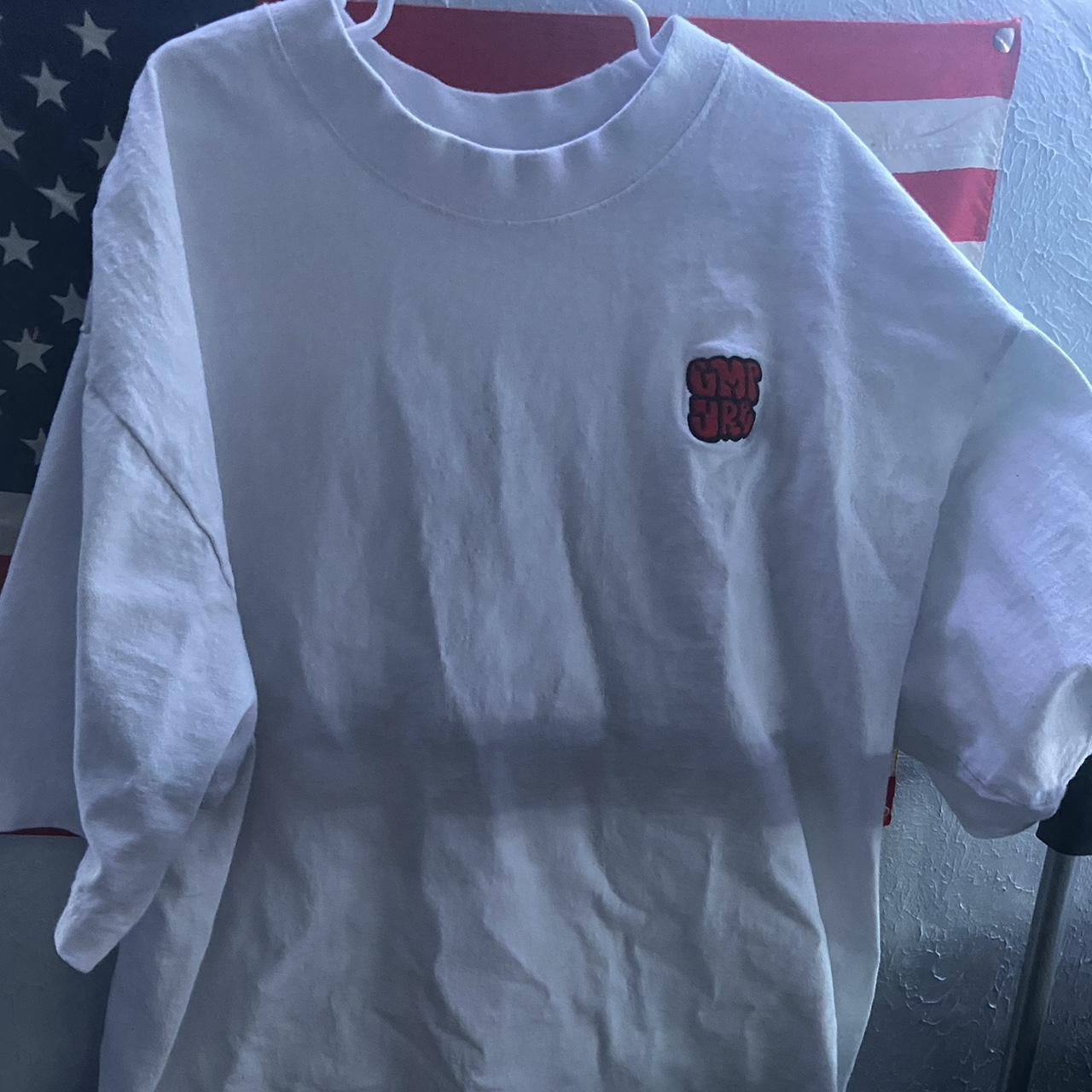 all white empyre shirt size M fits nice no stains... - Depop