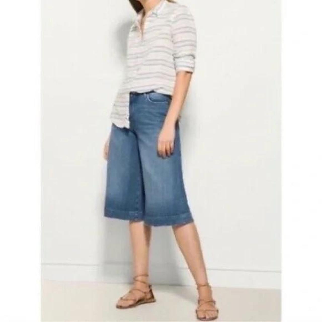 Massimo Dutti Wide Leg Jeans Culottes Gauchos Blue Depop 3664