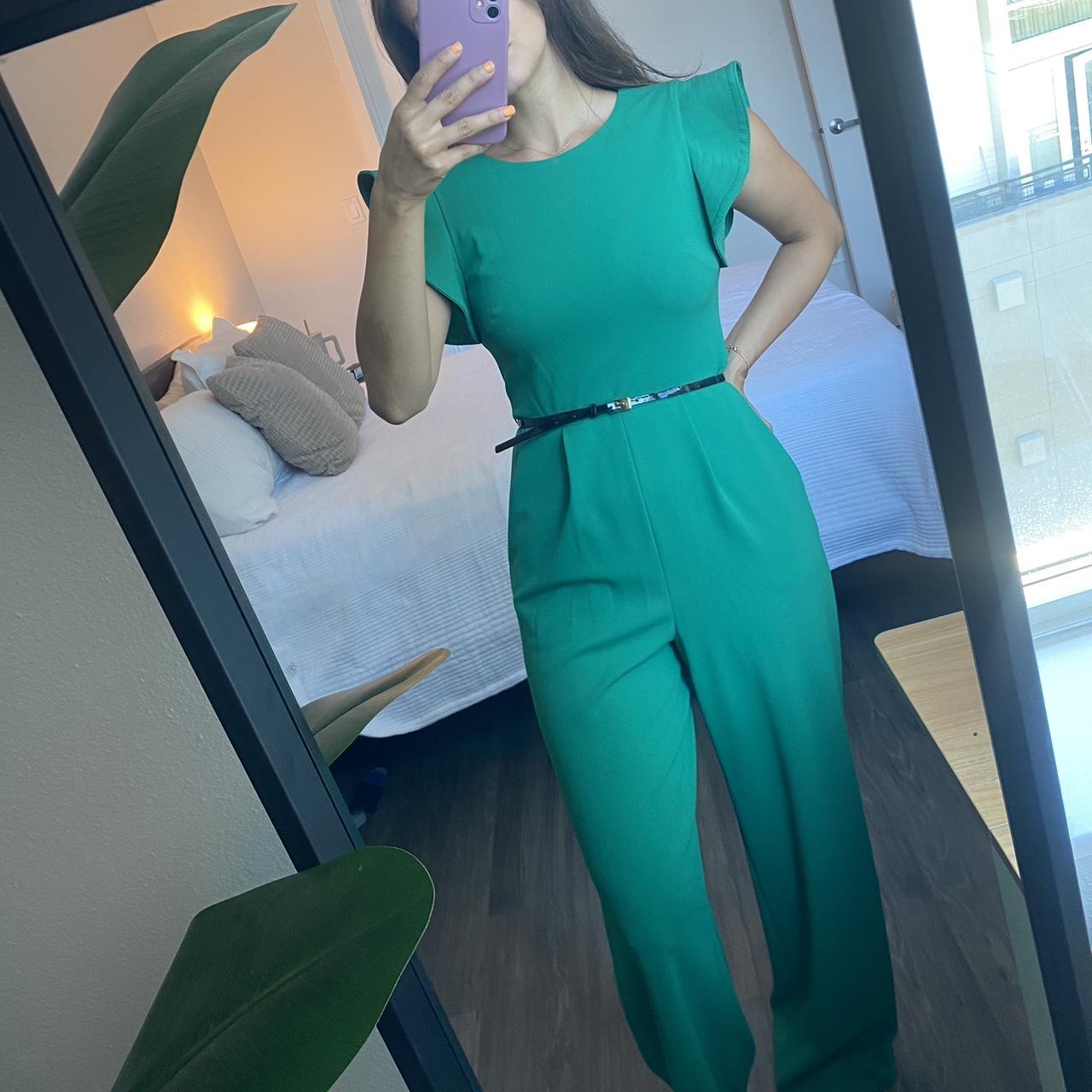 Green calvin cheap klein jumpsuit