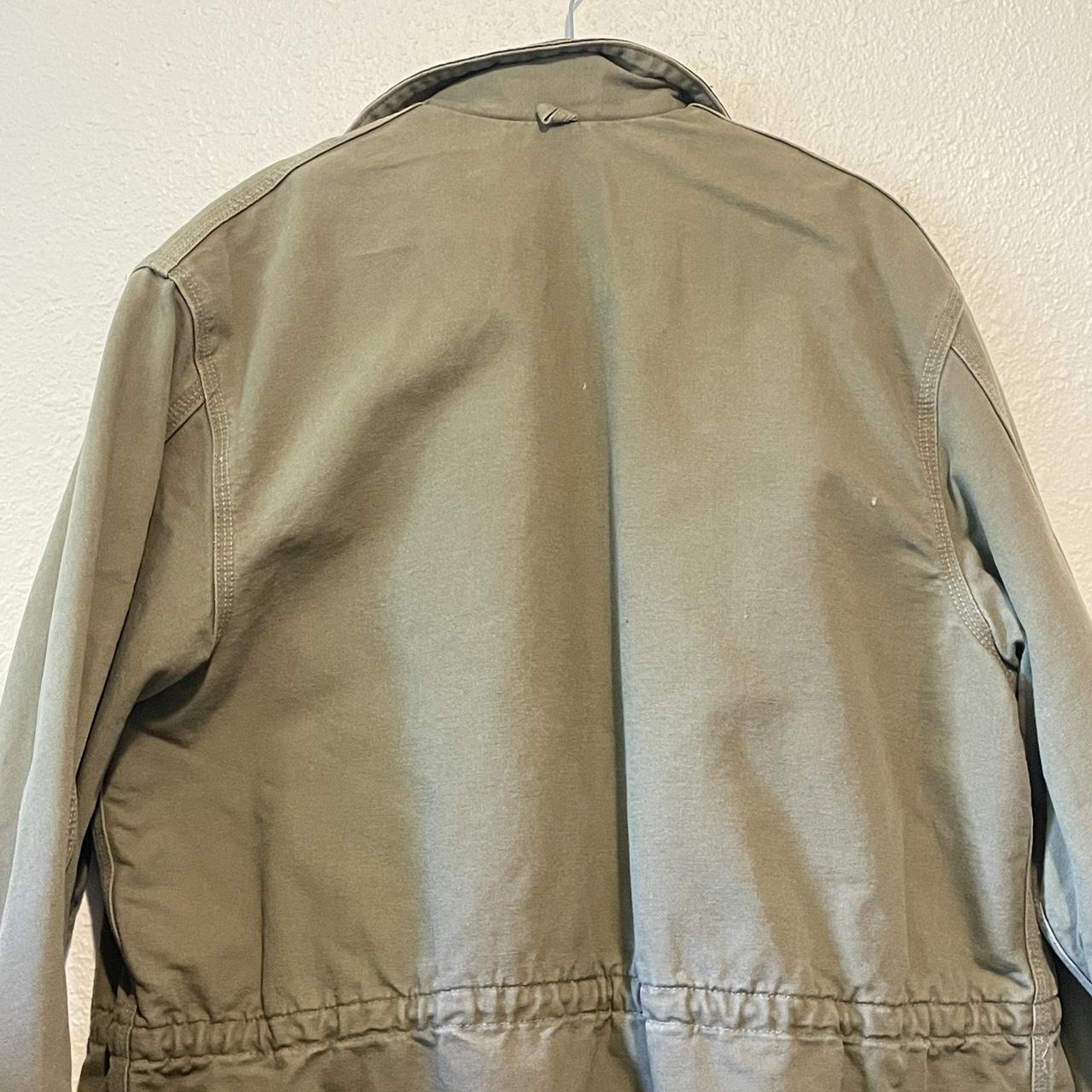 80’s CARHARTT duster. Great grey/cream with flannel... - Depop