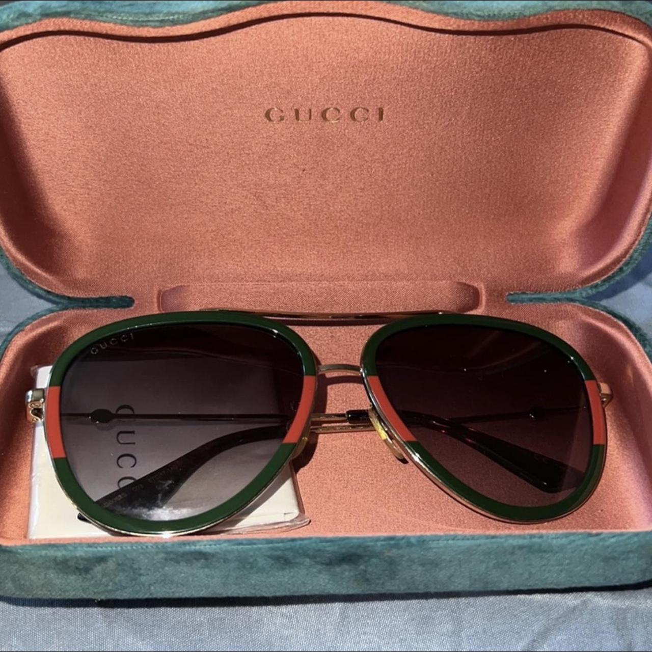 Gucci GG1631S-010 Oversized Shield Sunglasses in Natural | Lyst
