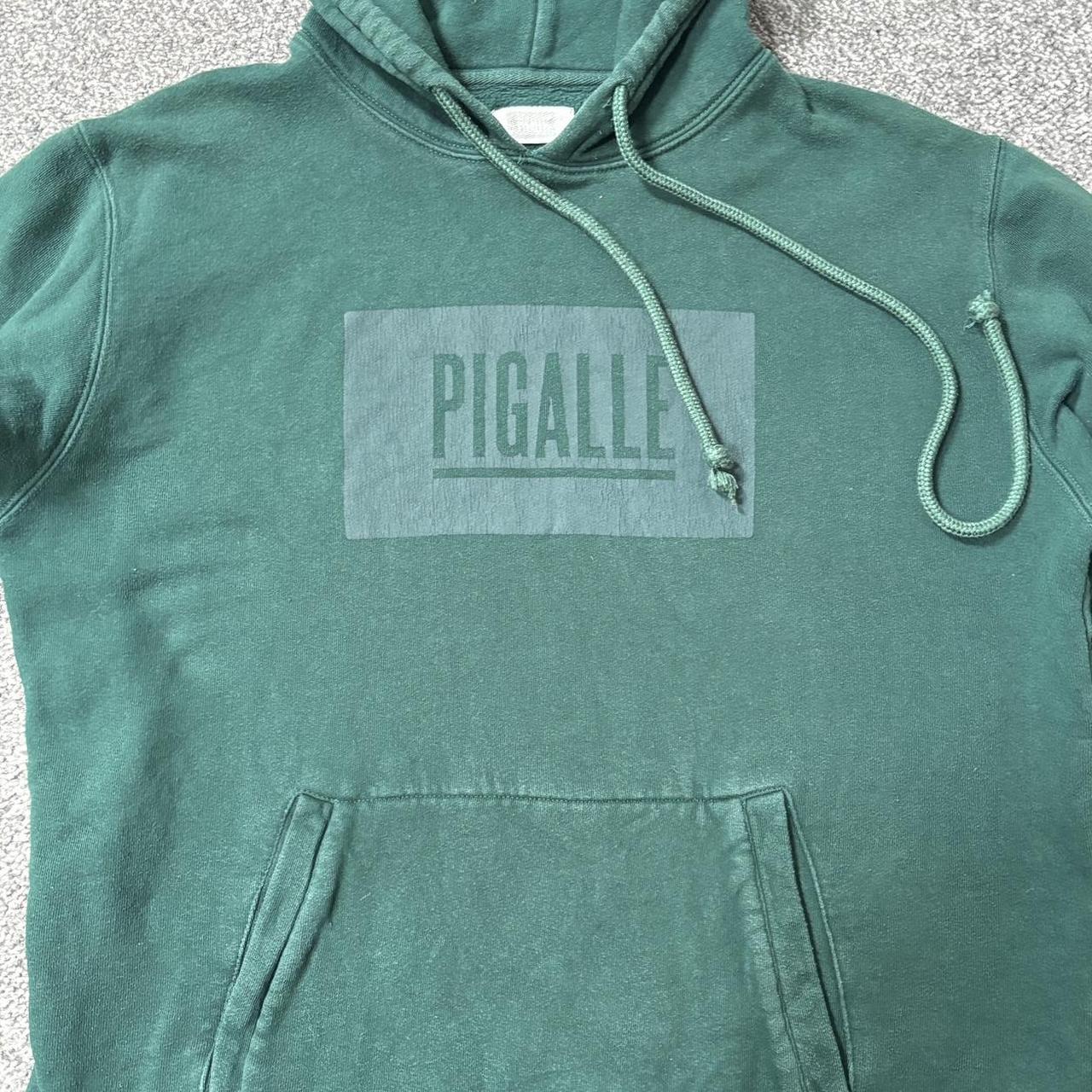 Rare green genuine pigalle box logo hoodie in size