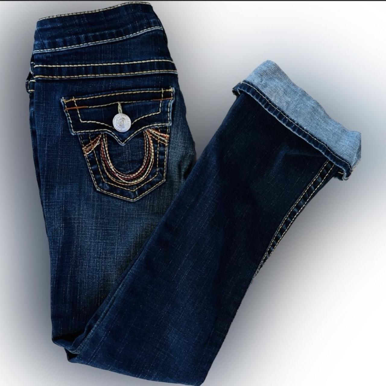 Rainbow Becky True Religion Jeans Size 26 in Like | Depop