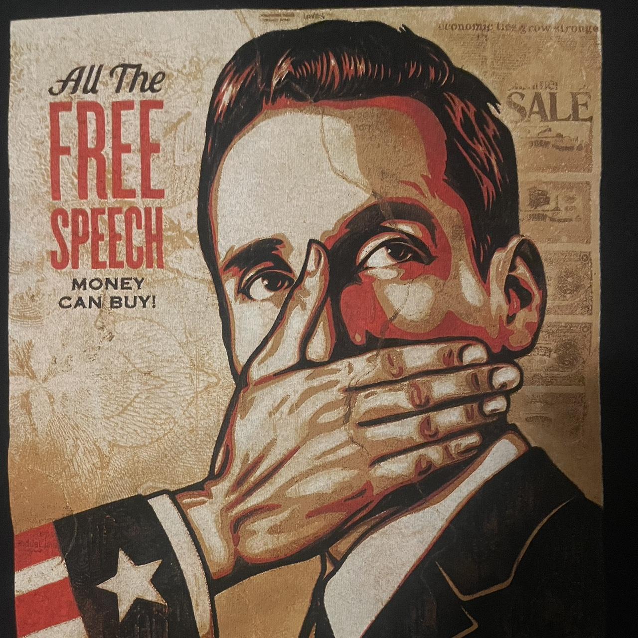 Obey all the free speech money can buy size medium depop