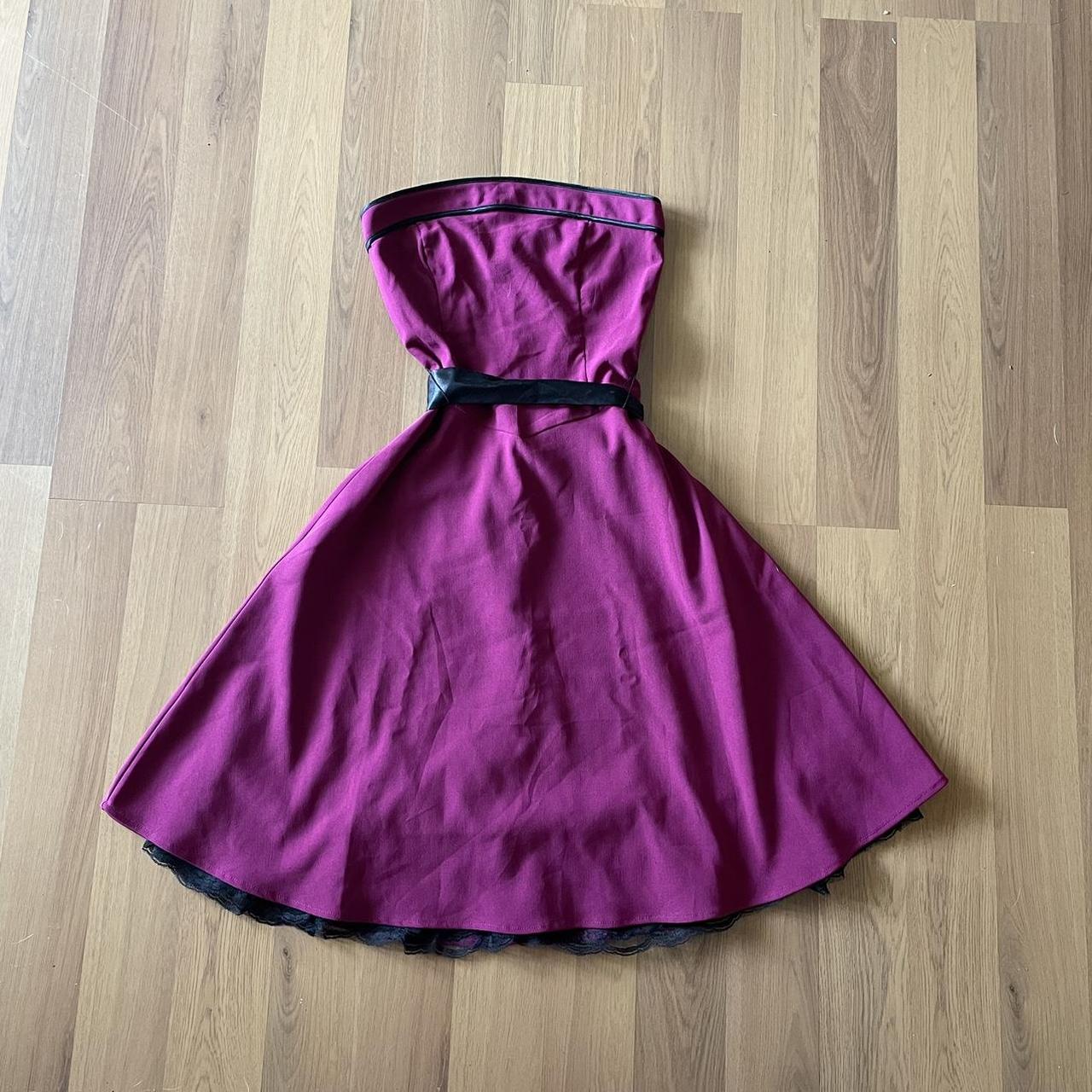 Y2K Ruby Rox strapless knee-length homecoming/prom... - Depop