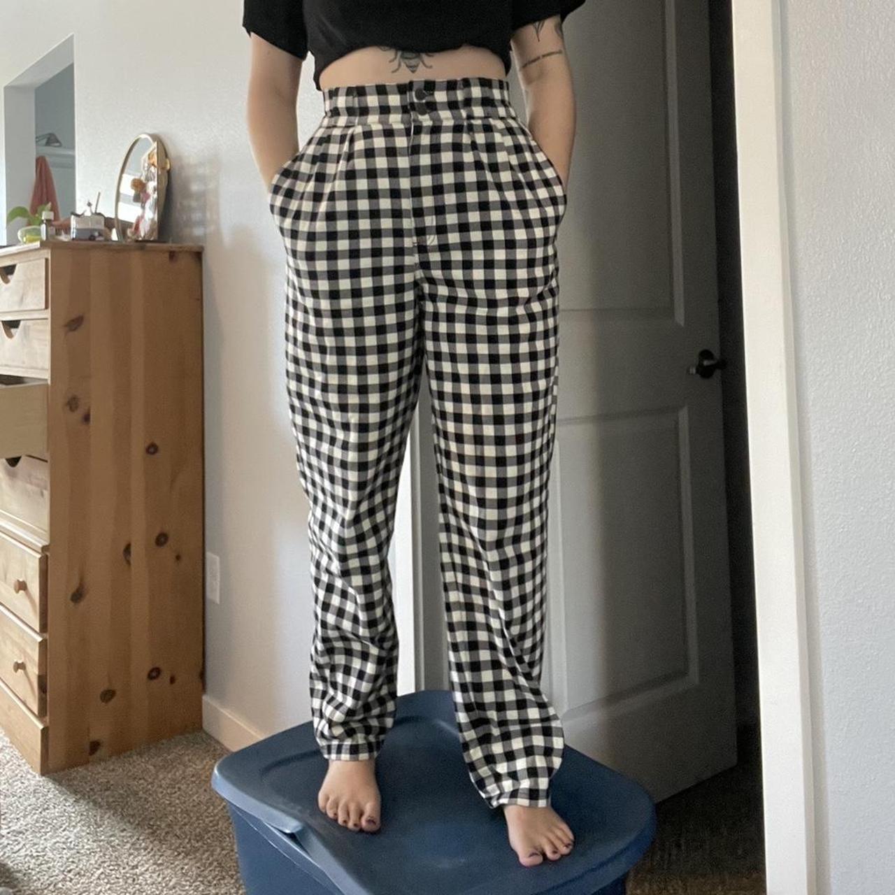 Black Checkered Pants Forever 21 Highwaisted Plaid Pants In