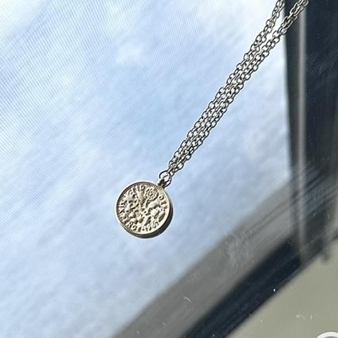 Brandy Melville Medallion Necklace (stainless... Depop