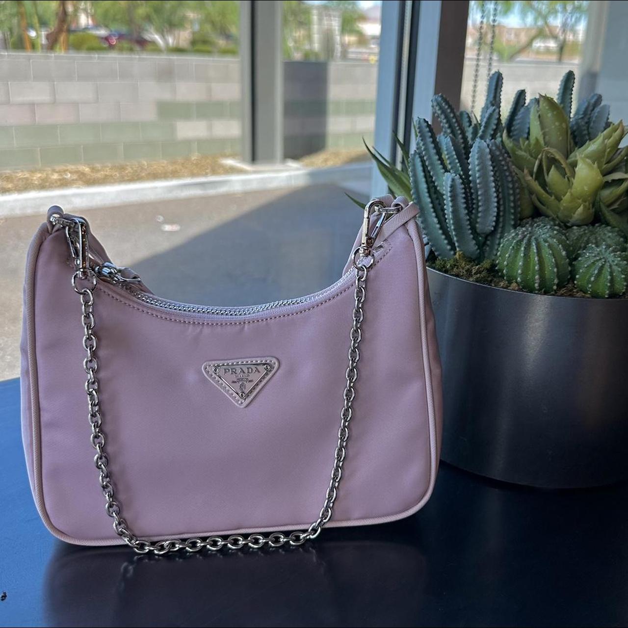 PRADA ReEdition 2005 Nylon Shoulder Bag Pink Come... Depop
