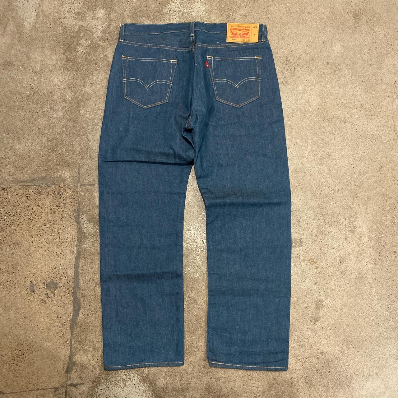 Vintage Levi 501 Raw Denim Jeans Not Selvedge Good... - Depop