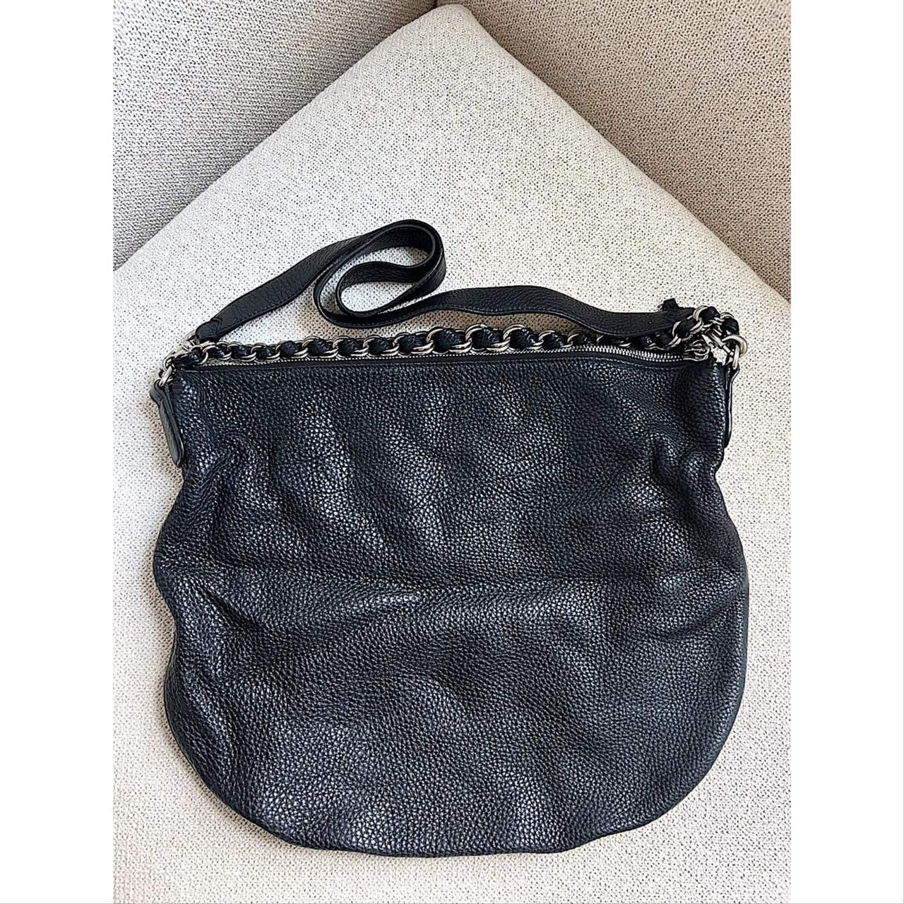 Marc Jacobs Large Black Pebble Leather, Silver... - Depop