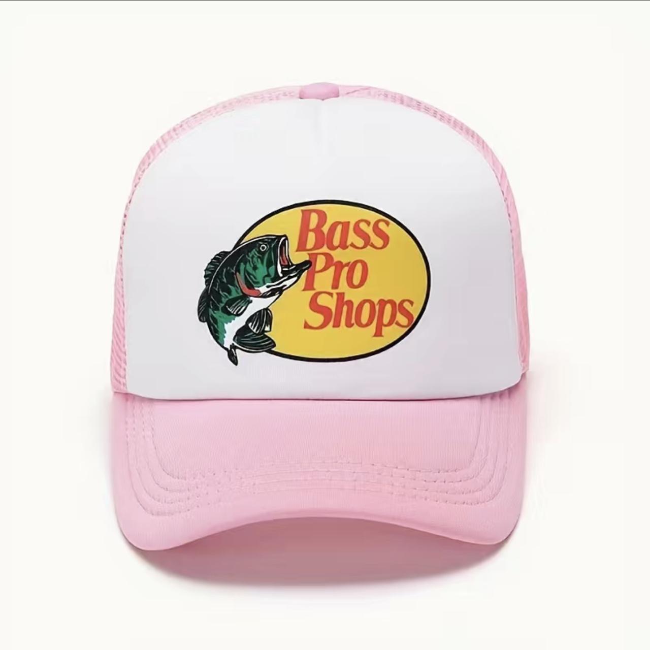Bass Pro Shop hat [Pink][White] Outdoor, Truckers... - Depop