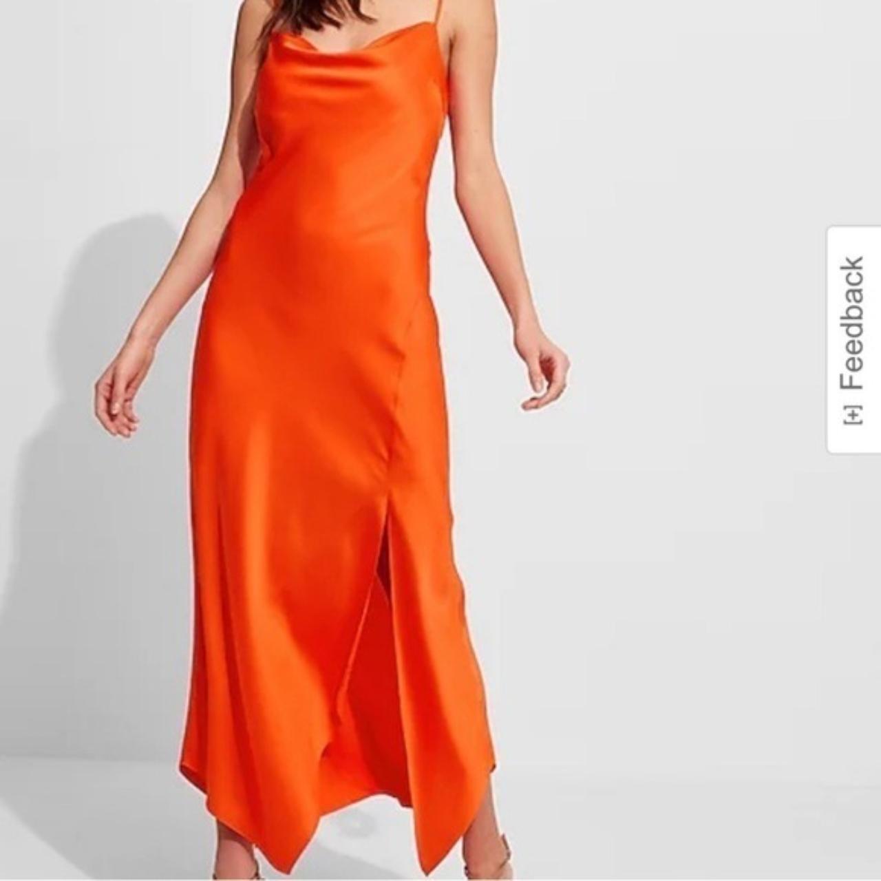 Express orange dress best sale