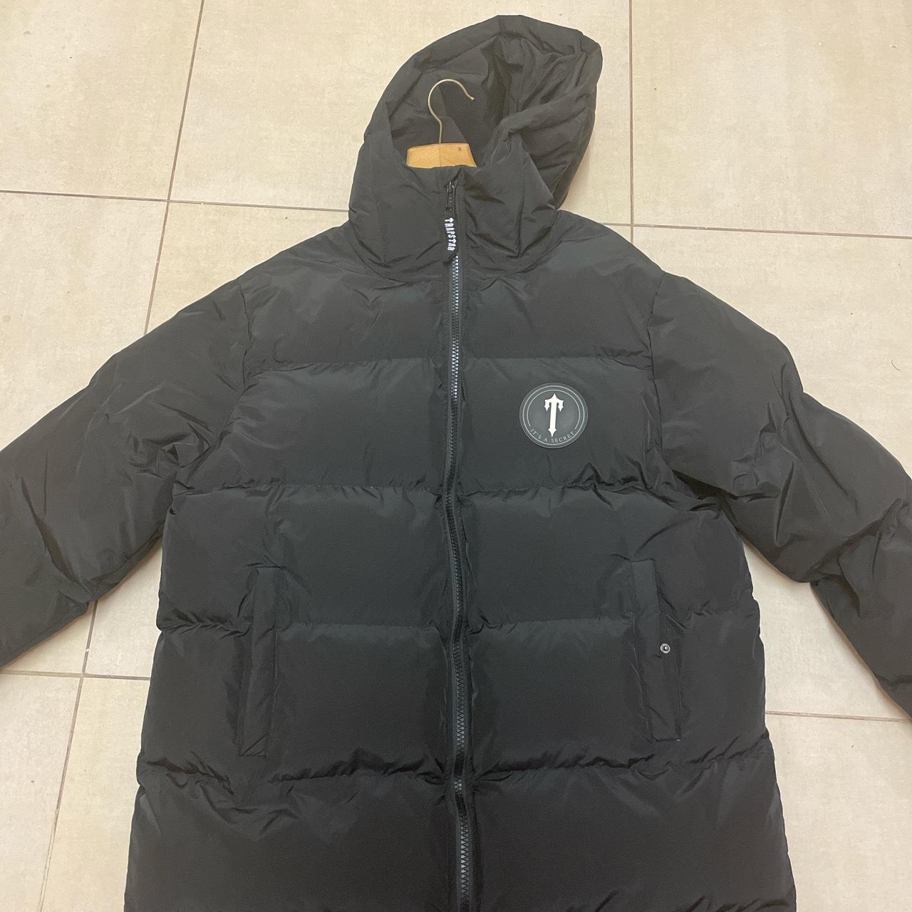 Trapstar long black trench coat. Medium... Depop