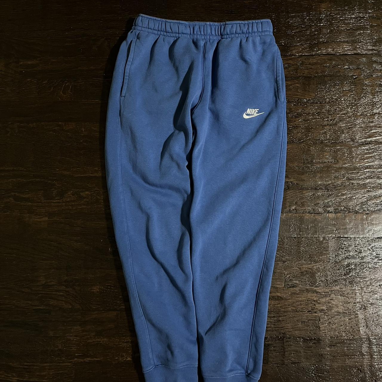 Blue Nike Sweatpants Like new Size Small - Depop