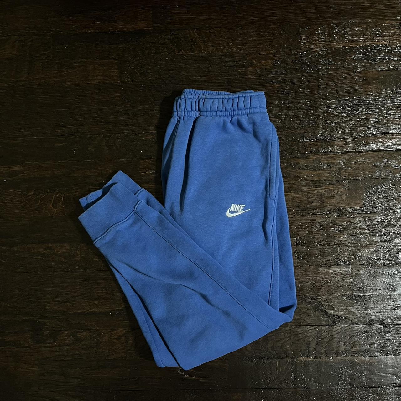 Blue Nike Sweatpants Like new Size Small - Depop