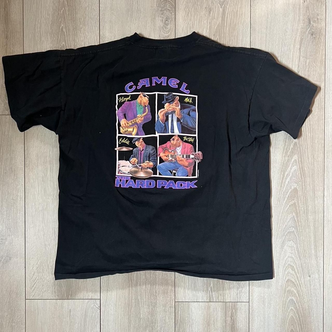 Vintage “Camel The Hard Pack” pocket tee shirt with... - Depop