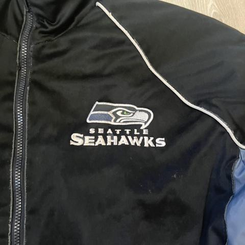 gray seattle seahawks nfl zip up hoodie (BOXY - Depop